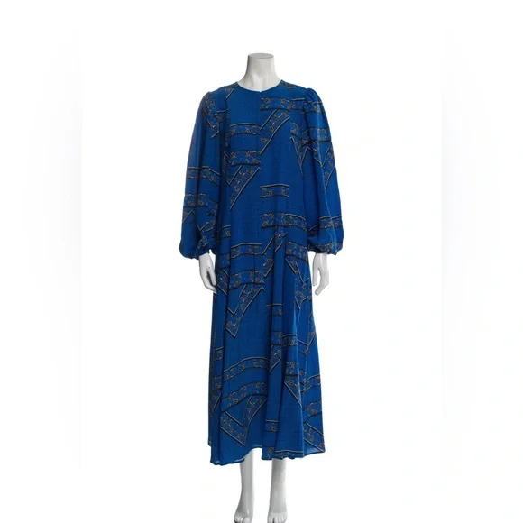 Ganni | Dresses | Ganni Silk Maxi Dress | Poshmark